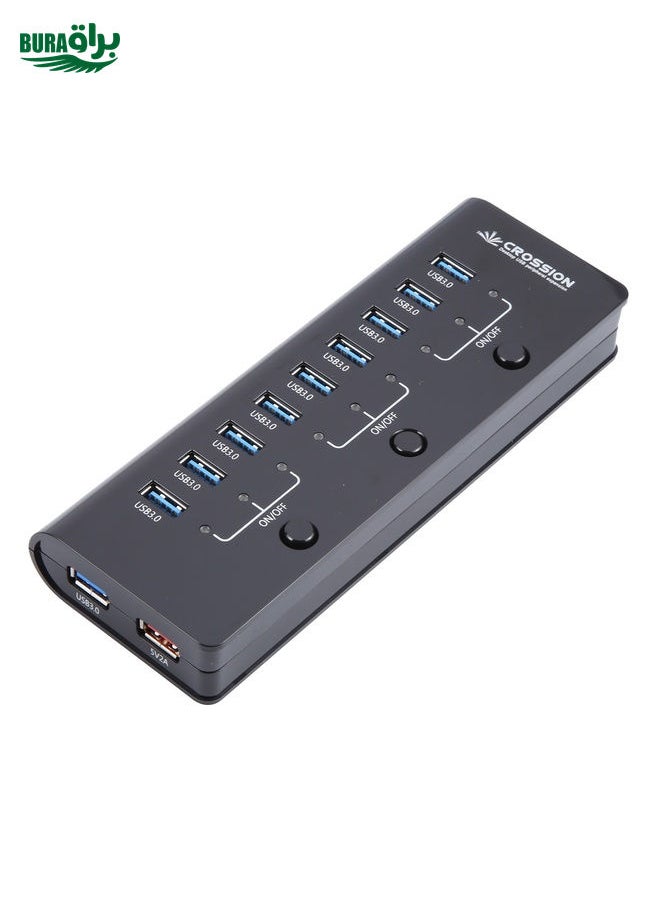BURAQ ORICO CRU3-H9C1 10 Port USB3.0 12V 4A HUB Power Adapter, Plug:AU Plug  - Image 2