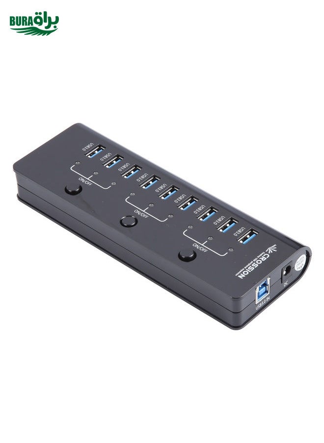 BURAQ ORICO CRU3-H9C1 10 Port USB3.0 12V 4A HUB Power Adapter, Plug:AU Plug  - Image 3