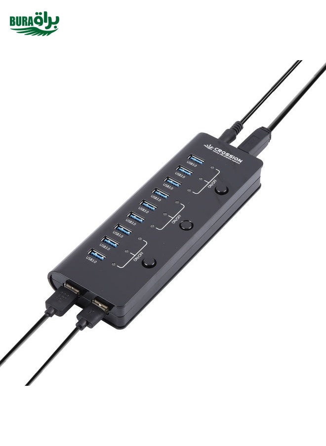 BURAQ ORICO CRU3-H9C1 10 Port USB3.0 12V 4A HUB Power Adapter, Plug:AU Plug  - Image 5