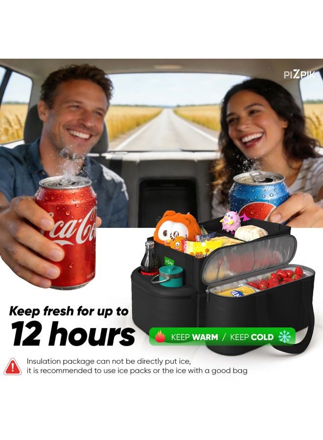 Plzpik Large Car Seat Organizer with Removable Cooler Bag for the Front or Back Seat for Kids and Adults.Versatile for Use in Multiple Scenarios. - Image 4