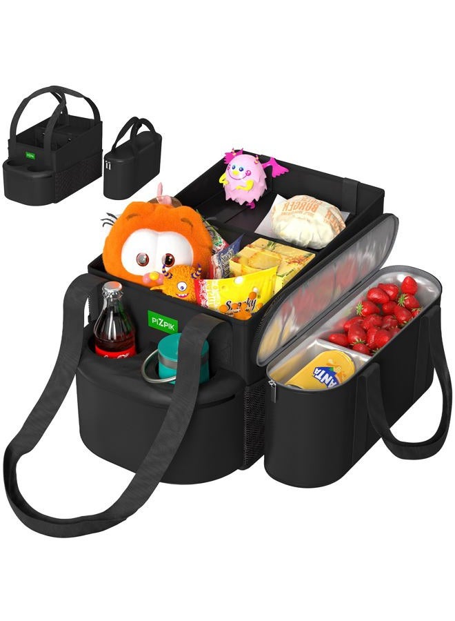 Plzpik Large Car Seat Organizer with Removable Cooler Bag for the Front or Back Seat for Kids and Adults.Versatile for Use in Multiple Scenarios. - Image 1