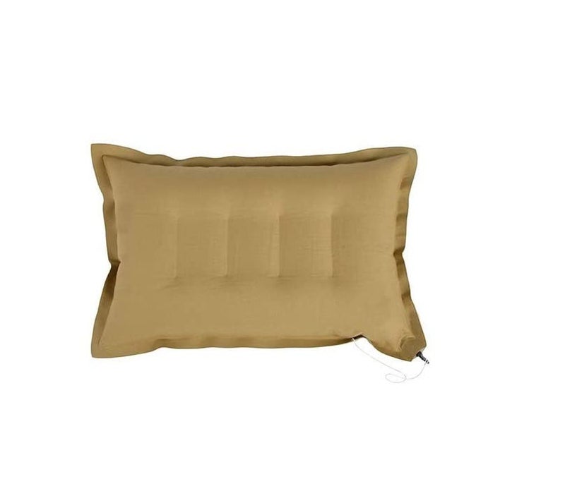 RAV RAV Pack of 1 Soft Fabric Travelling Pillow air Pillow for Easy Travelling Color Brown - Image 1