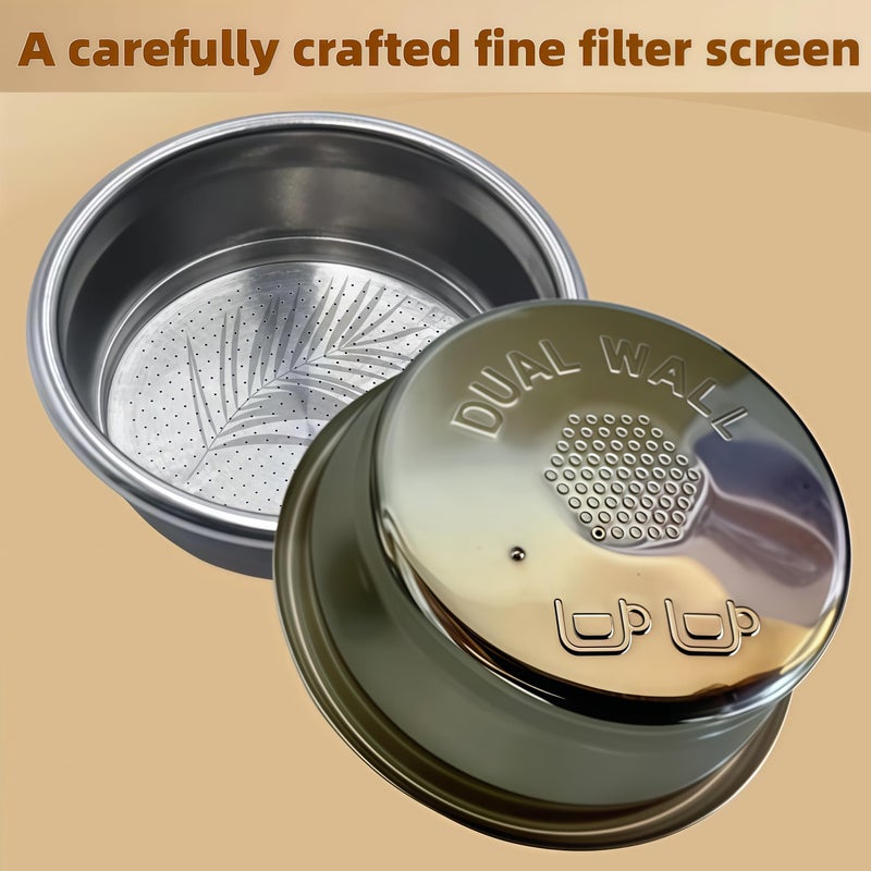 cdipkif BES860XL Double Cup Dual Wall coffee Filter Basket compatible with Breville BES870/875/880/878/890/500/BES860XL Coffee Machine Pressurized Filter Basket basket Fits various Breville models - Image 5
