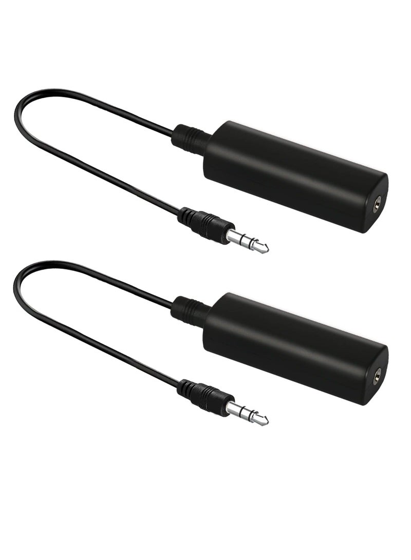 2 Packs Ground Loop Noise Isolator for Car Audio or Home Stereo System Eliminate Buzzing Noise Eliminating Audio Noise Effectively Portable and Easy to Use Ground Loop Isolator with 3.5mm Audio Cable - Image 1
