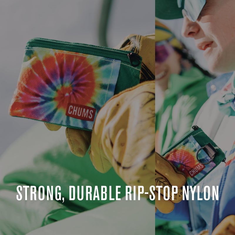 Chums Surfshorts Wallet - Lightweight Slim Wallet with RFID Blocking Card & Clear ID Window - Zippered, Water Resistant w/Key Ring (Birds) - Image 5