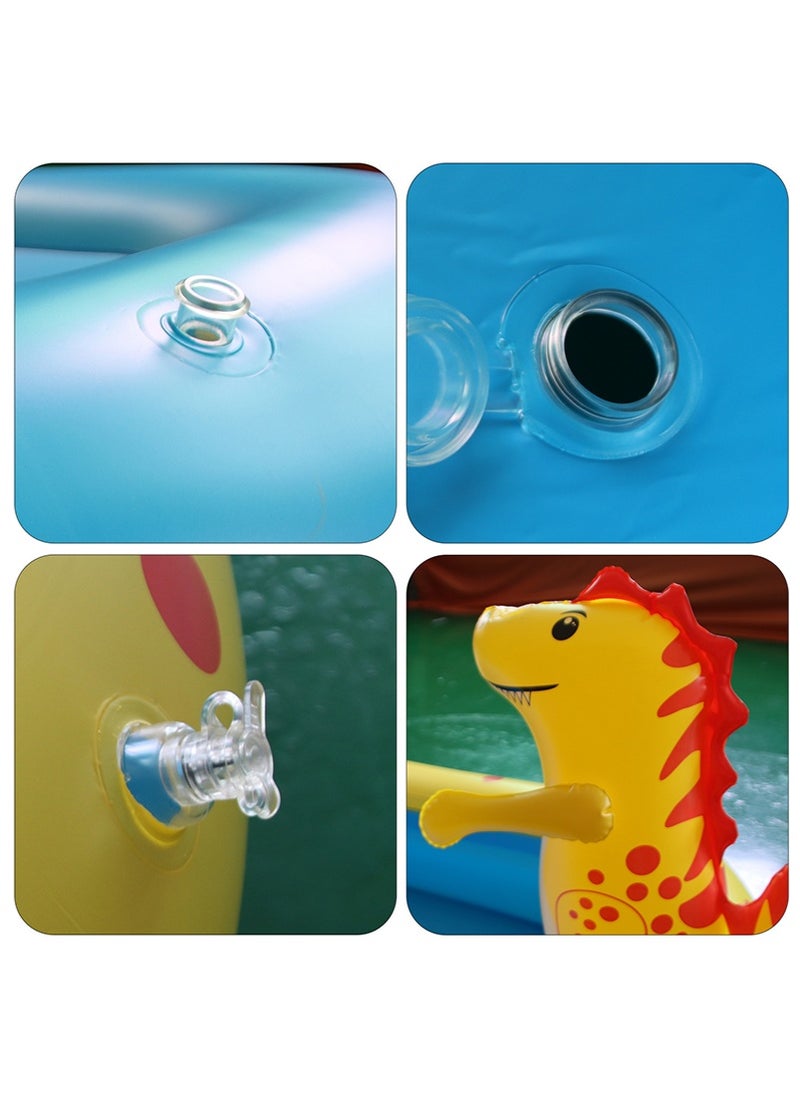 Inflatable Sprinkler Pool for Kids, 170cm Cute Dinosaur Sprinkler Kids Pool, Backyard Splash Pad Sprinkler Swimming Pool Outdoor Water Toys