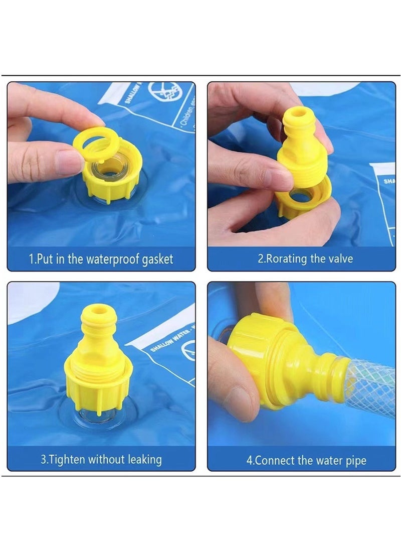Inflatable Sprinkler Pool for Kids, 170cm Cute Dinosaur Sprinkler Kids Pool, Backyard Splash Pad Sprinkler Swimming Pool Outdoor Water Toys
