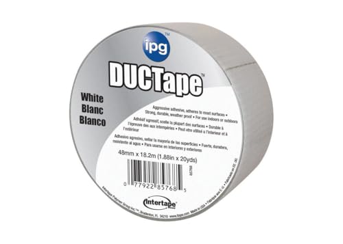 IPG 6720WHT JobSite DUCTape, Colored Duct Tape, 1.88" x 20 yd, White (Single Roll) - Image 2