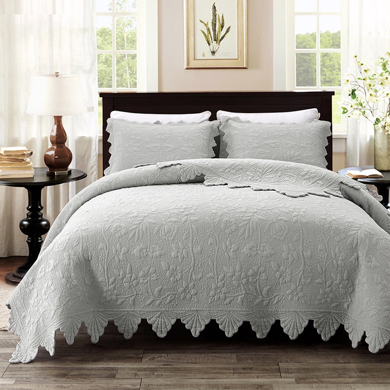 New Korean Quilted Bed Three-Piece Set Handmade Quilted Non-Slip Bed Bed Sheets Multi-Piece Set Summer Cool Air-Conditioned Quilt - Image 1