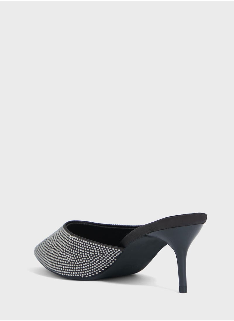Vincci - Pointed Toe Mid Heel Pumps - Image 1