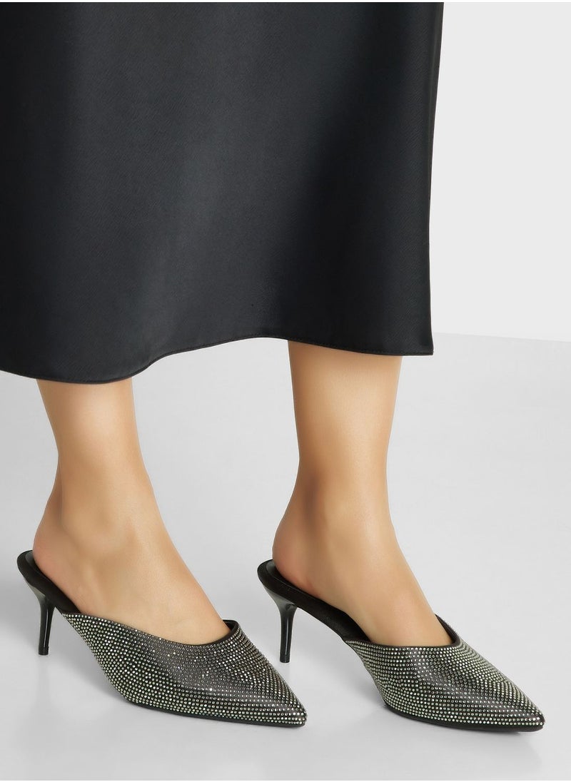 Vincci - Pointed Toe Mid Heel Pumps - Image 1
