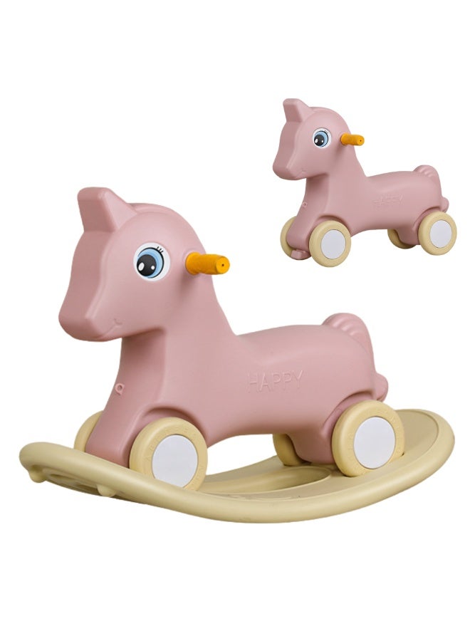 GoldenLike Rocking Horse, Ride on Baby Car for Kids Pony Animal Rocker with Detachable Balance Board Toddler Ride-On Toy Baby Learning Toy for Toddlers 1-3 Years - Image 1