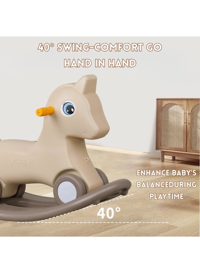 GoldenLike Rocking Horse, Ride on Baby Car for Kids Pony Animal Rocker with Detachable Balance Board Toddler Ride-On Toy Baby Learning Toy for Toddlers 1-3 Years - Image 4