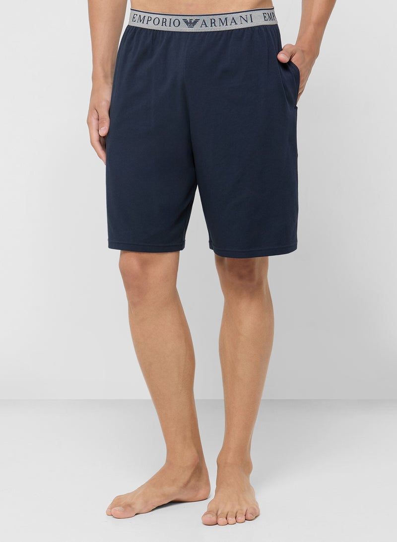 امبوريو ارماني طقم تي شيرت وشورت بشعار - Image 4