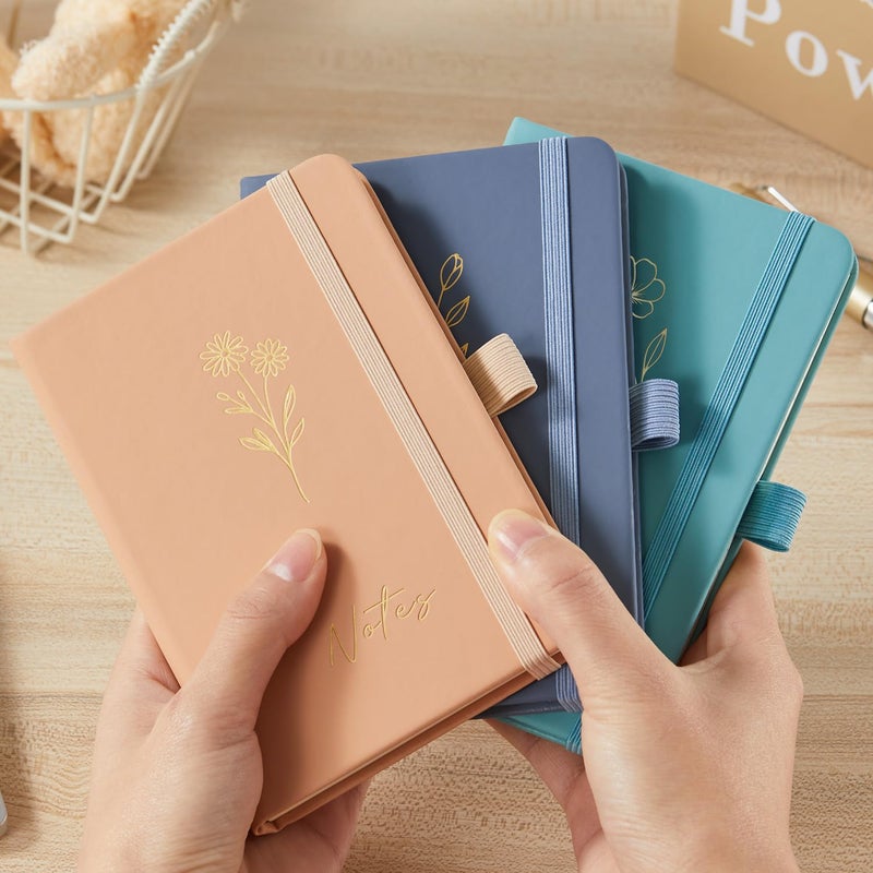 NIRMIRO (3 Pack) Small Pocket Journaling Notebooks for Women/Men, 3.7" x 5.7" A6 Mini Diary Journal with Pen, 400 Pages 100GSM Paper, Cute Notebook Journal for Writing, Travel, Business, Work & School - Image 5