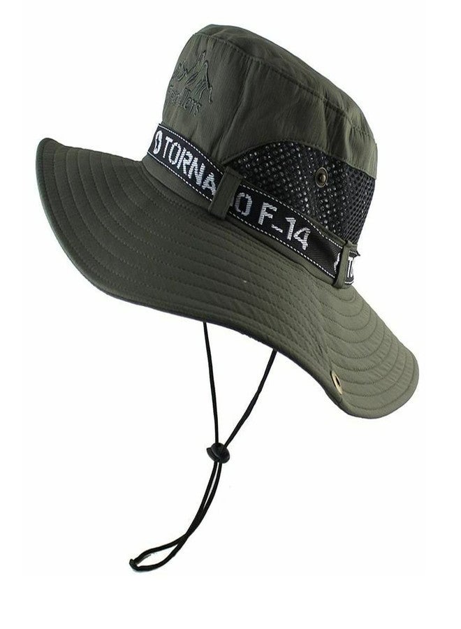 Niue Bucket Hat for Boys & Girl's Stylish Summer Cowboy Hats Stylish Fishing Hat UV Protection Safari & Camping Bucket Hats for Outdoor (Green) - Image 2
