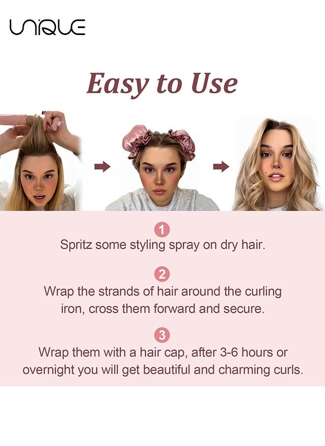 2Pcs New Satin Heatless Hair Curler, Hair Rollers for Heatless Curls with Hair Caps, Soft Curling Rod Headband for Long Hair,DIY Hairstyling Tools for Women (Pink) - pzsku/Z68A78AF25AB4B461B8F8Z/45/_/1696496511/a975082f-7320-445b-b607-fde77aa9fc18