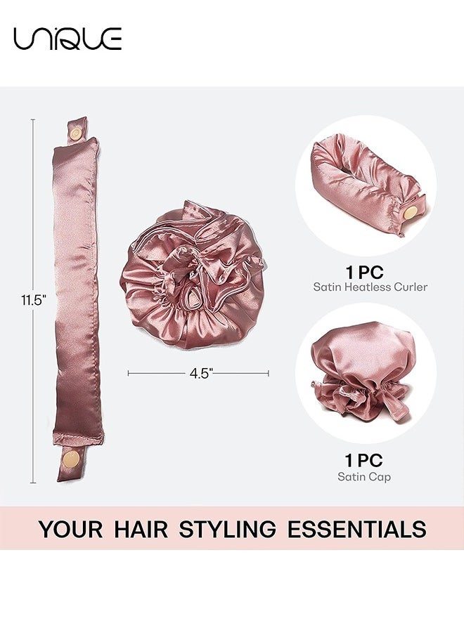 2Pcs New Satin Heatless Hair Curler, Hair Rollers for Heatless Curls with Hair Caps, Soft Curling Rod Headband for Long Hair,DIY Hairstyling Tools for Women (Pink) - pzsku/Z68A78AF25AB4B461B8F8Z/45/_/1696496513/f0fdf1c7-1fab-416c-a453-7d061f1ce82c