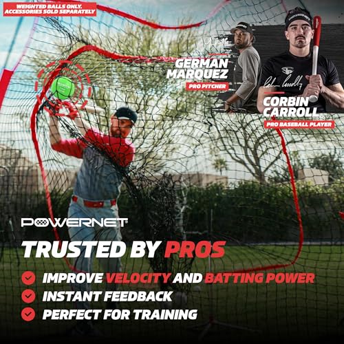 PowerNet Micro 2" Weighted Training Balls 6 Pack, Undersized Weighted Baseballs Golf Ball Size, Baseball Training Equipment to Enhance Hand-Eye Coordination & Improve Form (5.5 oz, Green) - Image 2