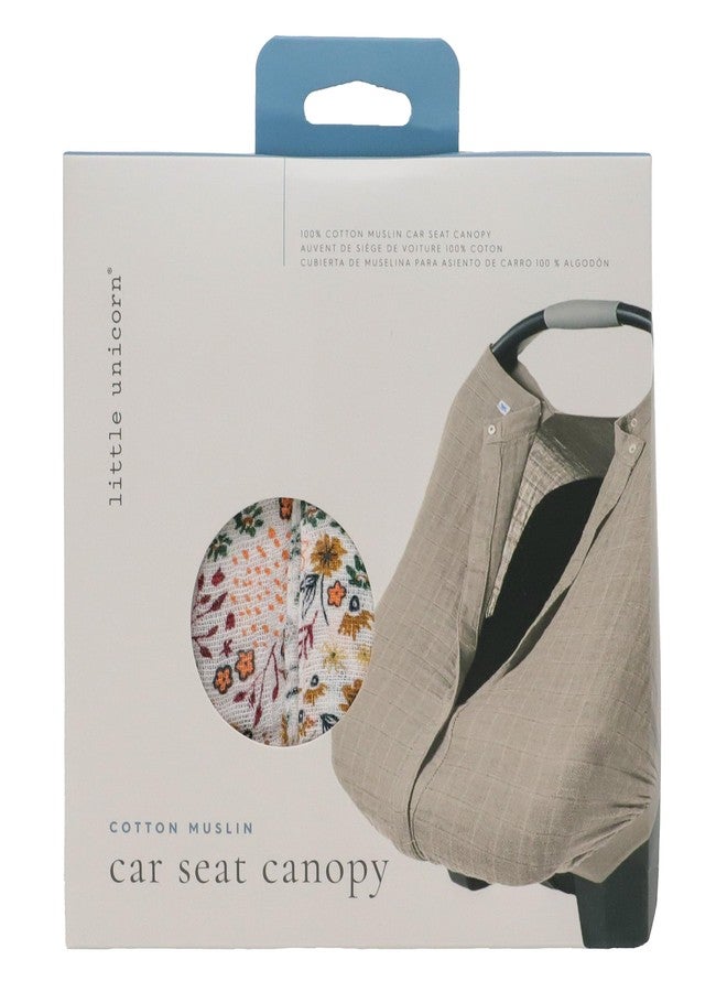 Little Unicorn Breathable Car Seat Canopy | Magnetic Closure Cover & Universal Fit | Protection & Privacy for Baby (Pressed Petals) - Image 3