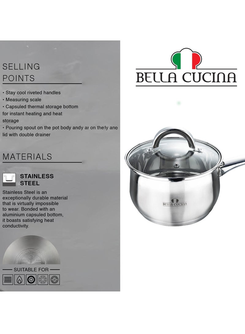 بيلا كوتشينا Bella Cucina قدر Ø16X10.5CM S/S حثي مع غطاء - ستانلس ستيل  - Image 5