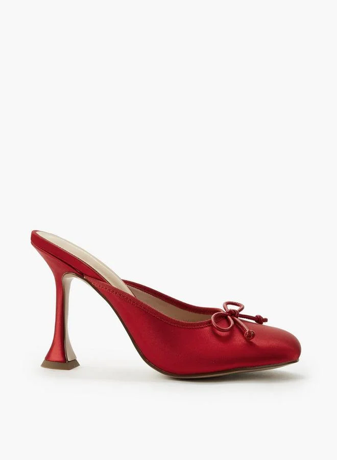 Haadana RED Women Flared Heel Shoes for Women | Best Price UAE