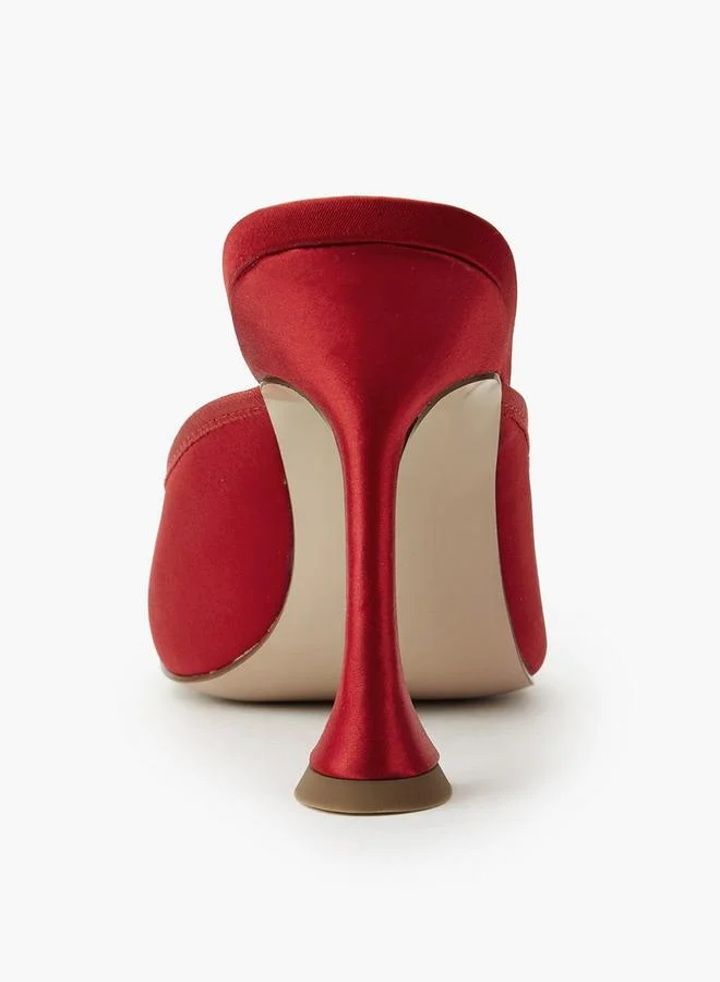 Haadana RED Women Flared Heel Shoes for Women | Best Price UAE