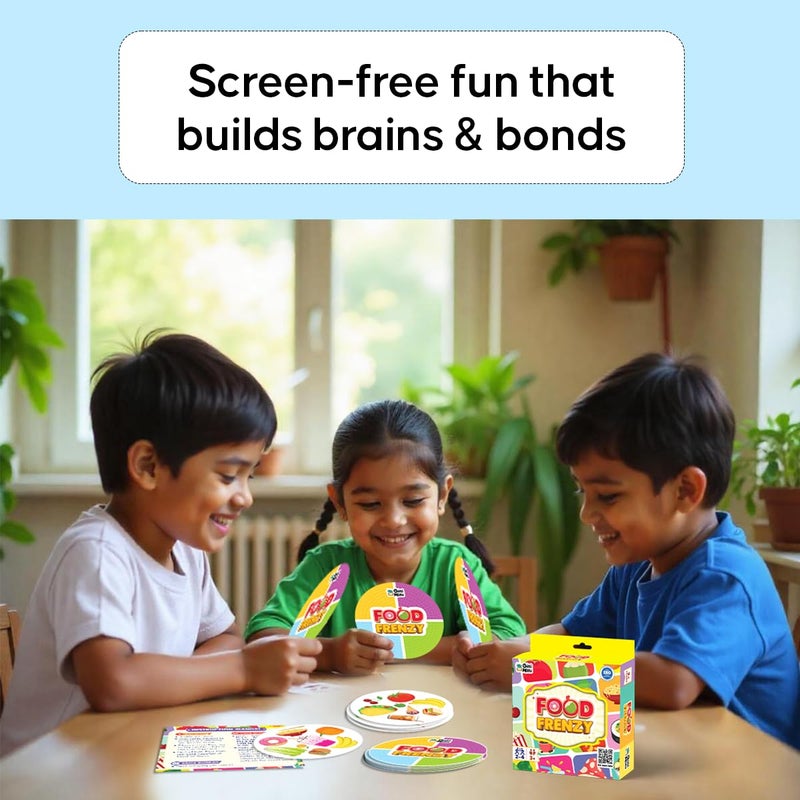 GiniMini Food Frenzy – Educational Card Game for Kids Ages 3+ | 57 Food-Themed Cards & Manual | Improves Vocabulary, Observation & Thinking (Pack of 3) - Image 2