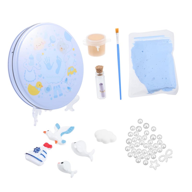 Newborn Set Baby Handprint Keepsake Kit Baby Footprint Ornament Mold for Preserving - Image 1