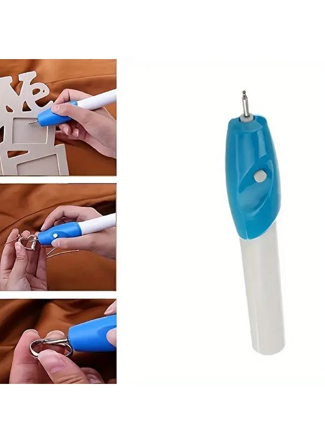 White Cordless Mini Electric Engraving Pen Precision Etching Tool - Image 5