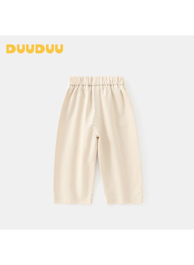 Duuduu Kids Children's Pants Toddler Casual Pants Spring Autumn Baby Loose Sports Pants Infant Outdoor Long Pants Apricot 110 - Image 2
