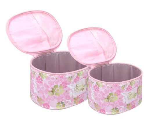 ZEELPETAL Makeup Bag with Zipper Multifunctional Cosmetic Bag Waterproof Makeup Storage Case with Brush Holder Perfect for Womens Toiletry Needs 2pcsSet Multi Color - Image 4