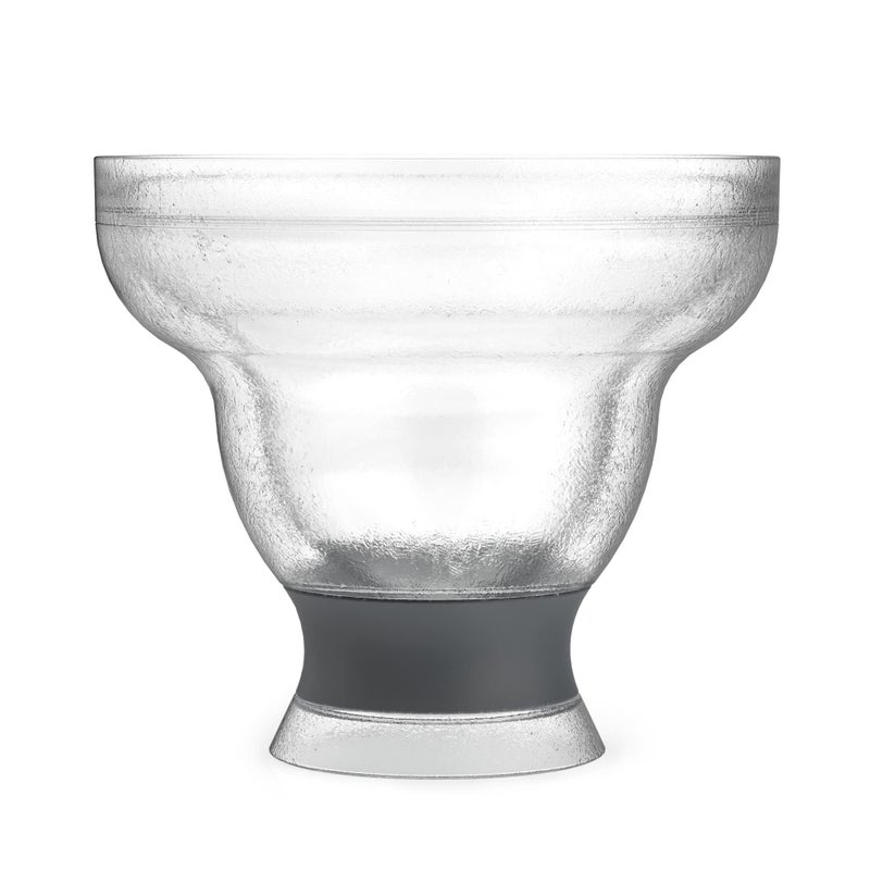 HOST FREEZE Margarita Cocktail Glasses, Frozen Cup Double Wall Plastic Margarita Glasses Drinking Set Modern Drinking Glasses Grey Set of 4 - Image 4