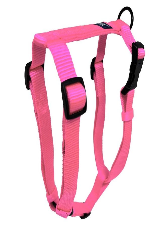 Hamilton Adjustable Comfort Nylon Dog Harness, Hot Pink, 3/4" x 20-30" - Image 1