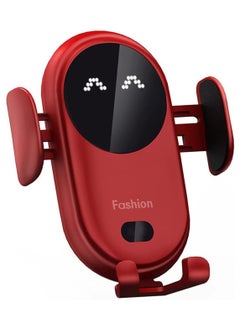 Gonice Wireless Car Charger, Mione Fast Charging Phone Holder with 10W Charging Smart Sensor Auto-Clamping, Air Vent Car Mount Wireless Charging for iPhone 14/13/13 Pro/12/11, Galaxy S22/S21 (RED)  - Image 1