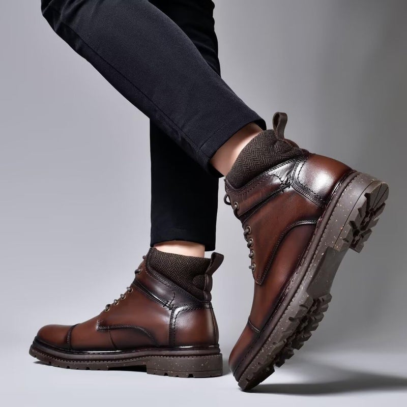 Arkbird Mens Chelsea Boots, Stylish and Comfort Leather Chukka Ankle Boots Coffee 10 - Image 2