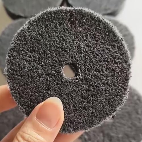 JUNLIXN 8 Pcs 3'' Fiber Buffing Wheels, 3/8'' Arbor Hole Abrasive Fiber Buffing Polishing Wheels for Bench Grinder, Die Grinder - Image 3