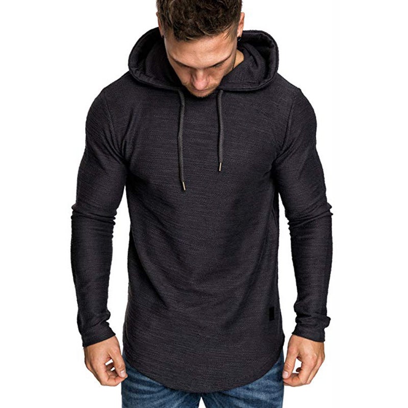 Cross-border 2025 New Hooded Sweater Men's Long-sleeved T-shirt European Size Casual T-shirt Men's Pullover T-shirt Top - Image 1