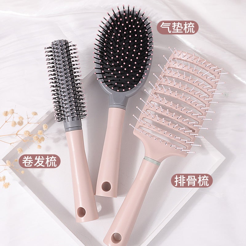 Generic Air Cushion Comb Massage Womens Special Long Hair Straight Hair Curly Hair Artifact Household Hair Comb Large Fluffy Air Bag Comb Jasmine powder value three-piece set