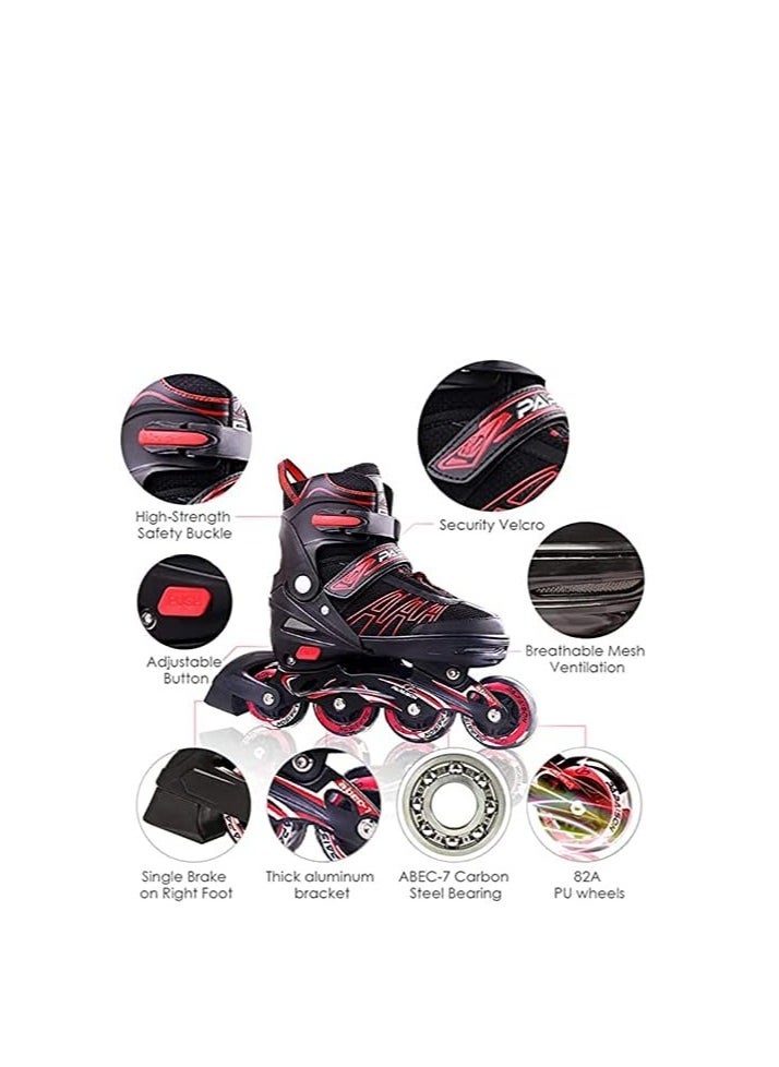 PAPAISON Kids Professional Inline Skating Shoes 8 Lighting Wheel Comfort Skate Shoes Children and Adults roller skates  - Image 2