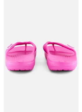 crocs Women Brand Logo Slip On Slippers, Pink  - Image 3