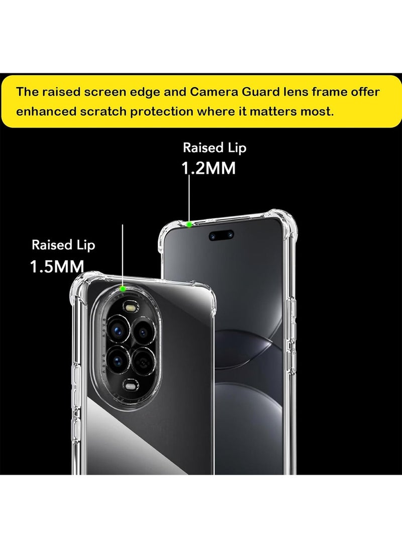 Techie Huawei Nova 13 Pro 5G Case - TPU Bumper Corner Transparent Back Cover Case with Camera Lens Protection For Huawei Nova 13 Pro 5G - Clear - Image 3