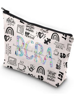 WCGXKO WCGCKO Behavior Therapist Gift Certified Behavior Analyst Gift BCBA Zipper Makeup Toiletry Bags For Women (BCBA boa) 