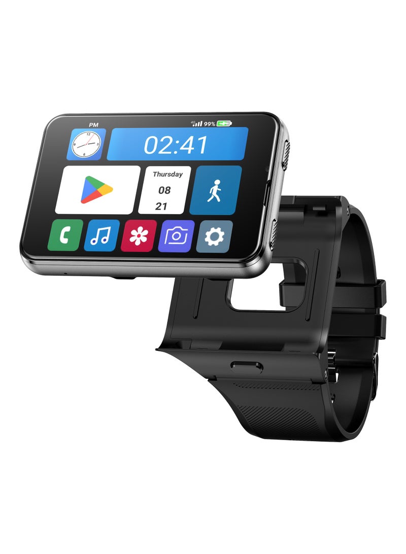 S999 Plus 4G Smart Watch Android 11 Quad Core 6GB 128GB 2.88" HD Large Screen Smartwatch 2.0MP+8.0MP Dual Camera heart rate monitoring GPS Black - Image 1