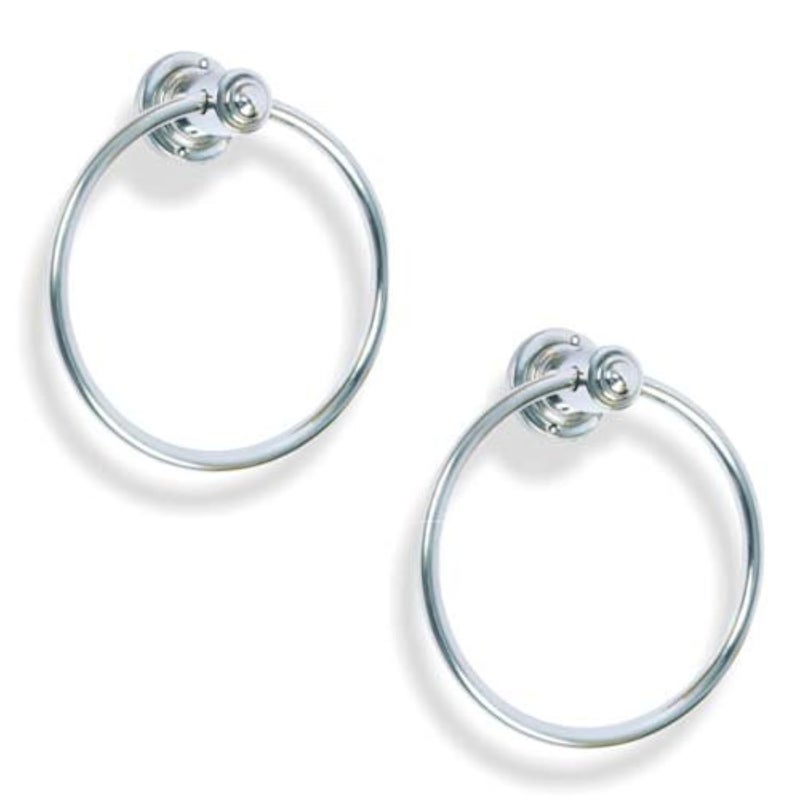 Shruti SHRUTI(Niku) Stainless Steel Round Napkin Ring/Towel Ring/Towel Holder Pack of 2-1618  - Image 1