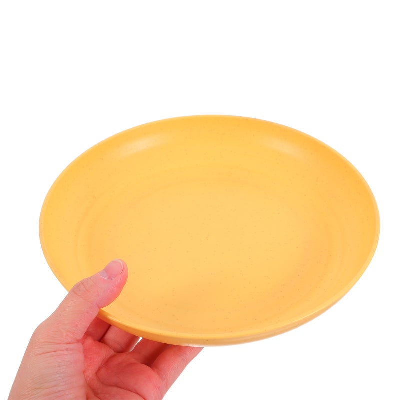 4 Pcs Plate Unbreakable Dinner Dishes Plates Reusable Salad Plates Cereal Plates Kitchen Dinnerware For Kids Adults - Image 3