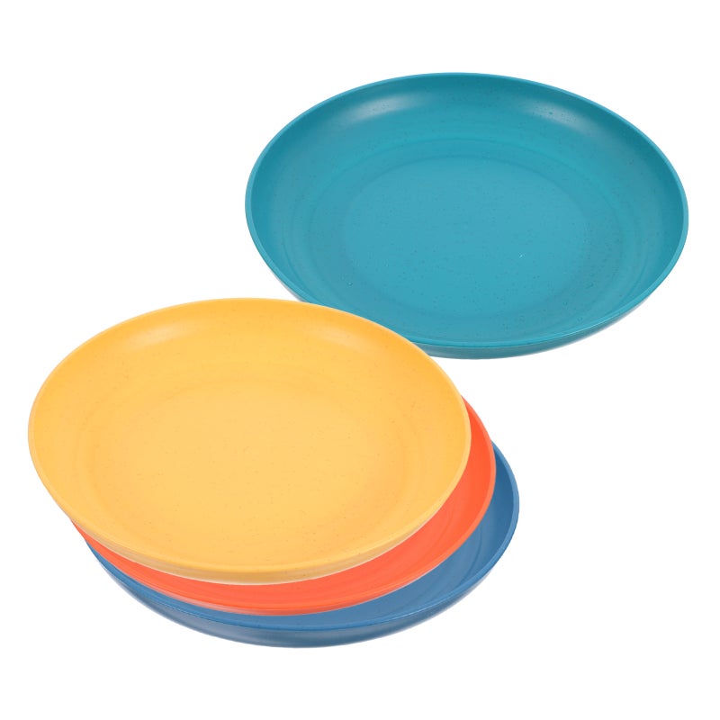 4 Pcs Plate Unbreakable Dinner Dishes Plates Reusable Salad Plates Cereal Plates Kitchen Dinnerware For Kids Adults - Image 5