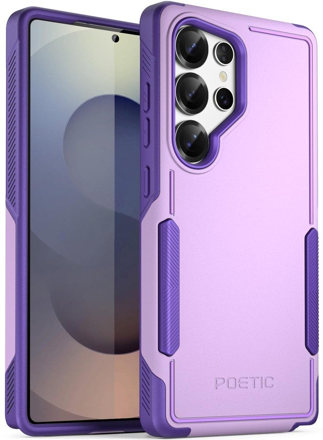 Poetic Neon Case for Samsung Galaxy S25 Ultra 5G, Dual Layer Heavy Duty Rugged Lightweight Slim Shockproof Protective Cover Phone Case, Purple - Image 1