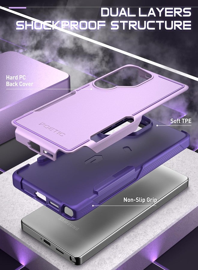 Poetic Neon Case for Samsung Galaxy S25 Ultra 5G, Dual Layer Heavy Duty Rugged Lightweight Slim Shockproof Protective Cover Phone Case, Purple - Image 2