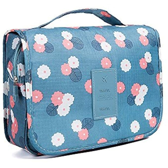 KERFORA MultiFunctional 5 cm Travel Organizer Bag Toiletry Cosmetics Pouch Makeup or Shaving Kit for Men Women Hanging Travel Toiletry Bag Color May Vary - Image 1